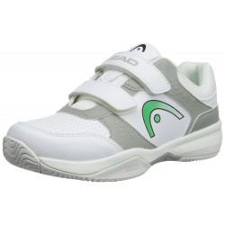 Head Lezer Velcro Junior Shoes (White / Green / Grey)